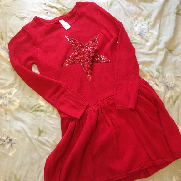 cat and jack red sweater dress